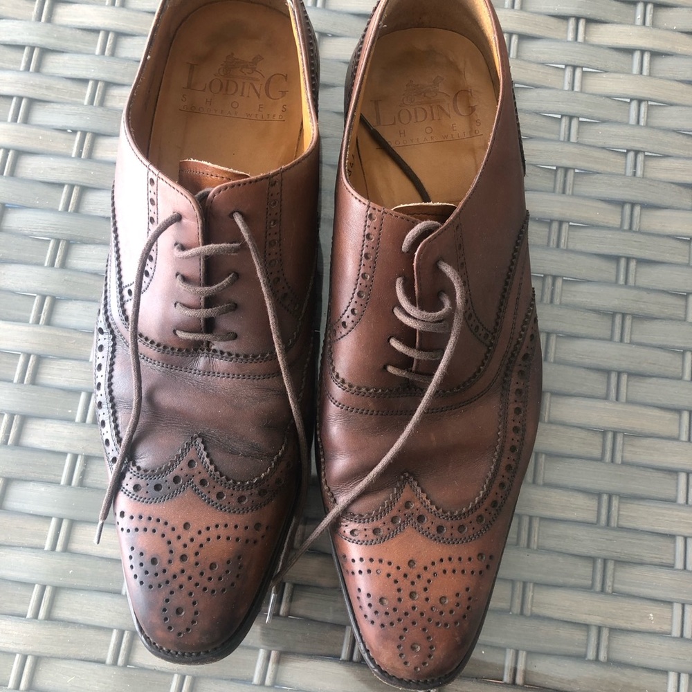 Brown leather Loding Paris oxfords
